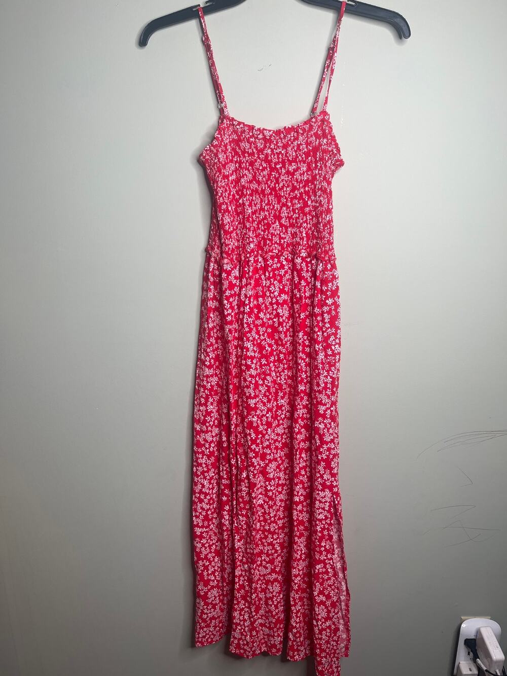 Pacific Vibes Red floral Maxi Dress L